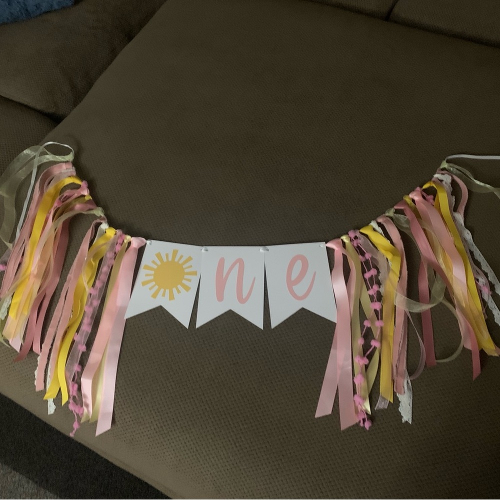First trip around the sun girl birthday decor
